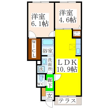 犬塚駅 徒歩10分 1階の物件間取画像